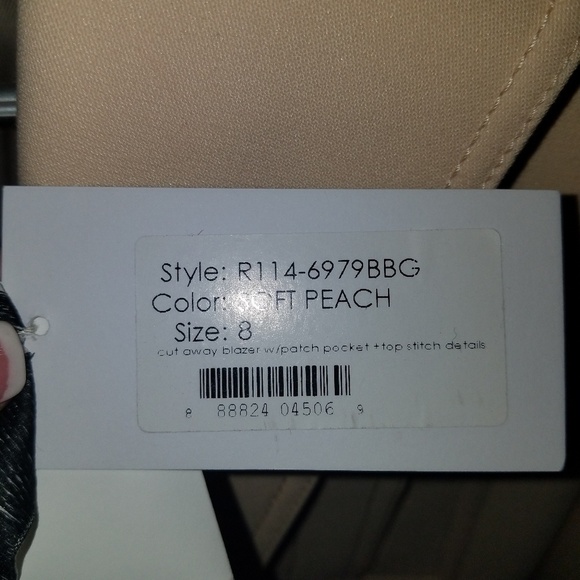 Phillip Lim 3.1 Soft Peach Cut Away Blazer s8 - Picture 3 of 7